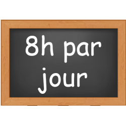 5 j semaine 8h de présence...